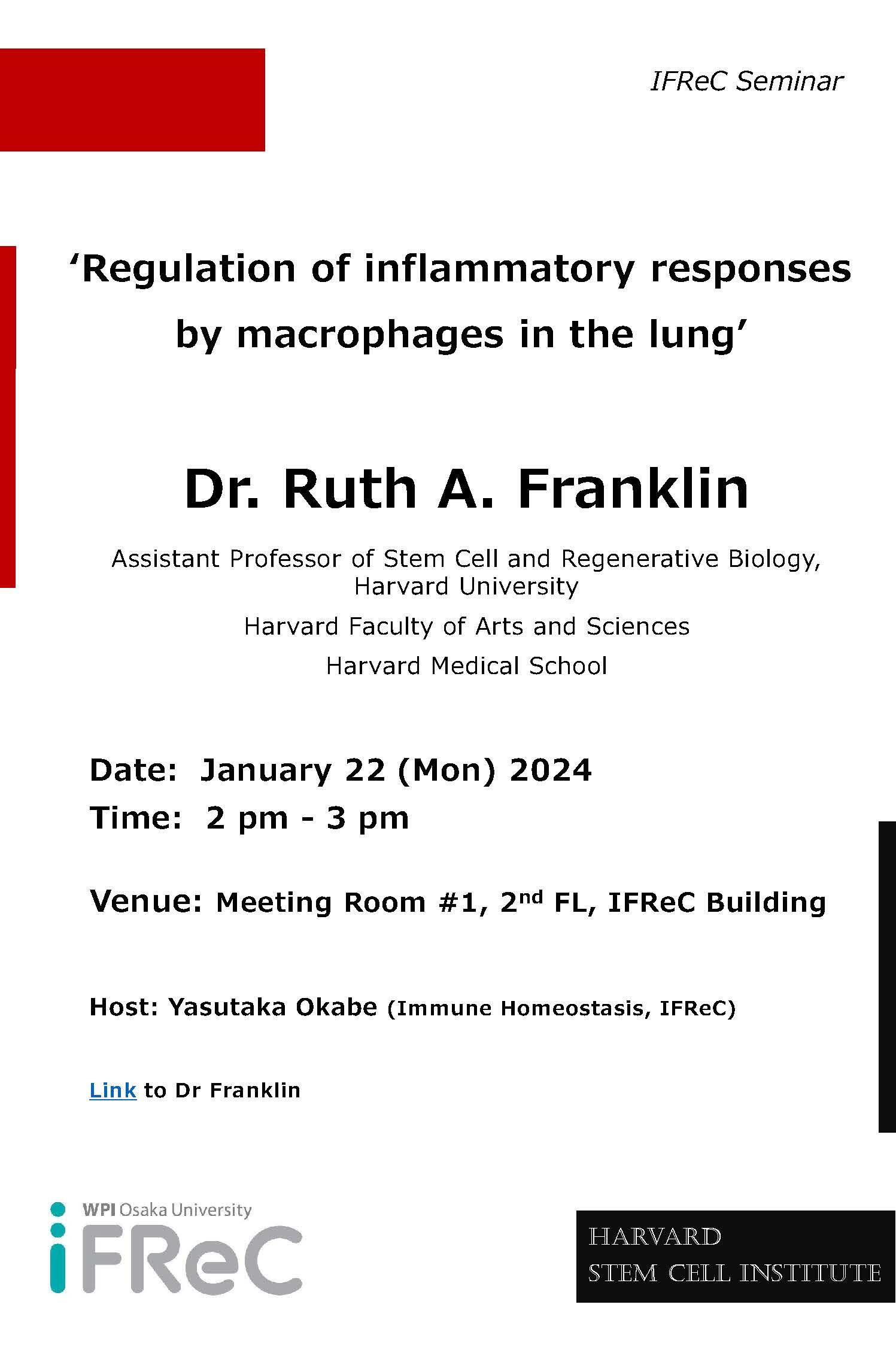 The seminar by Dr. Ruth Franklin